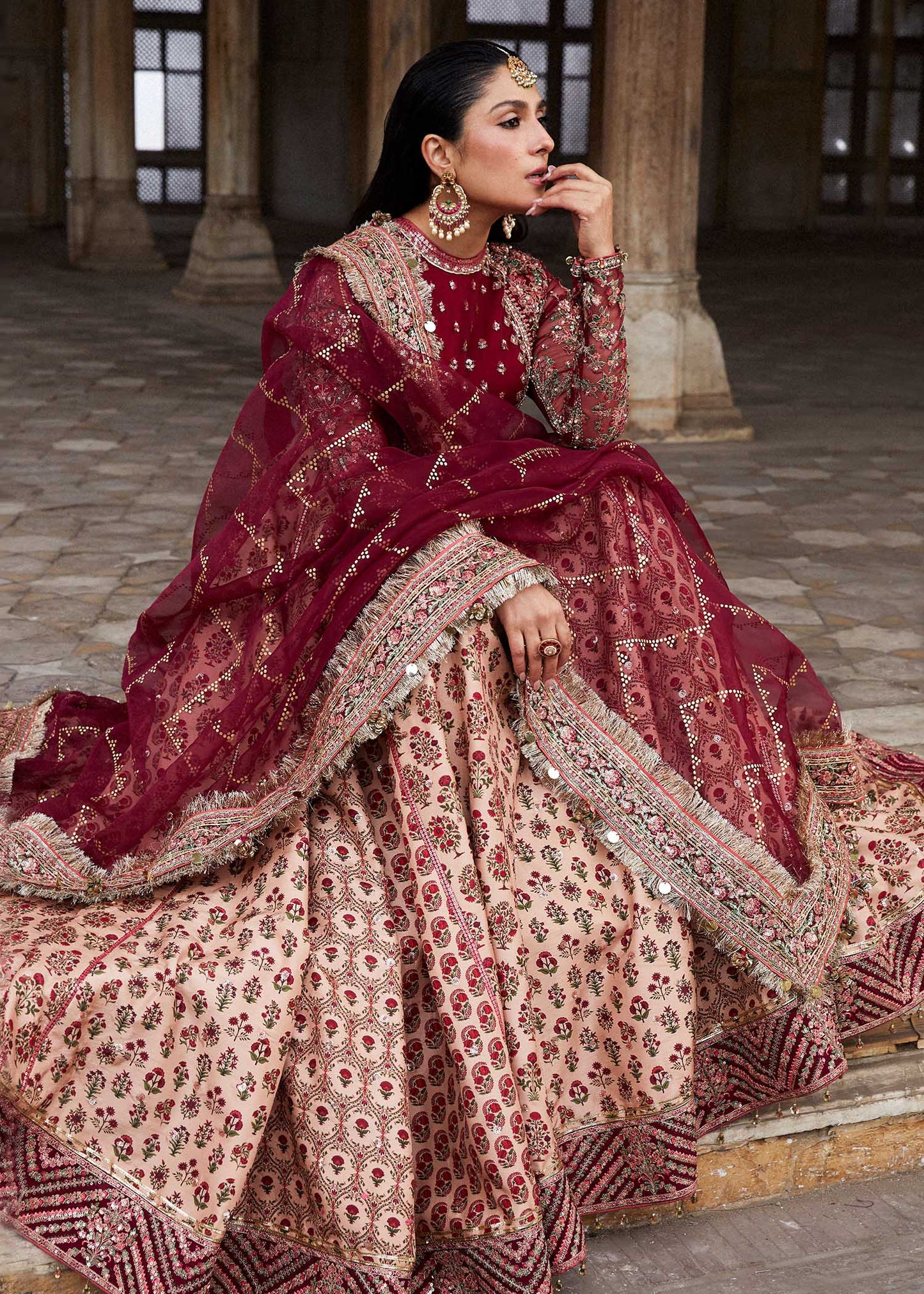 Hussain Rehar | Embroidered Silk Churidar