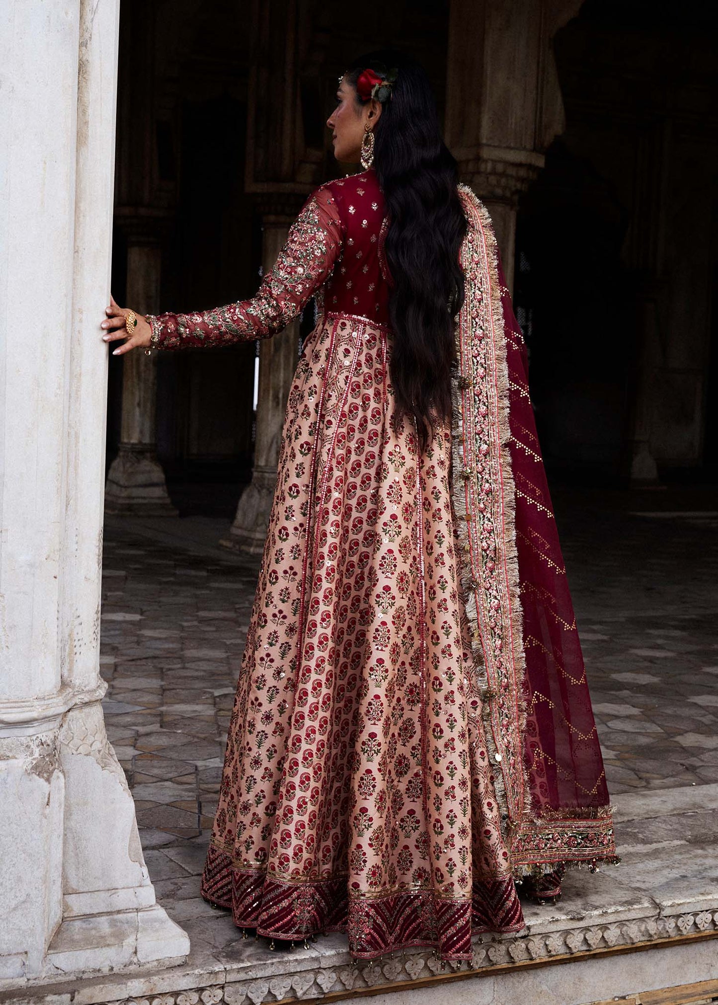 Hussain Rehar | Embroidered Silk Churidar