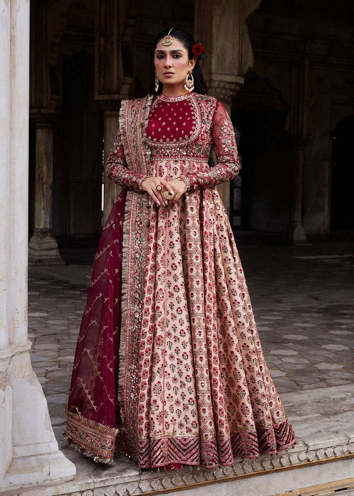 Hussain Rehar | Embroidered Silk Churidar
