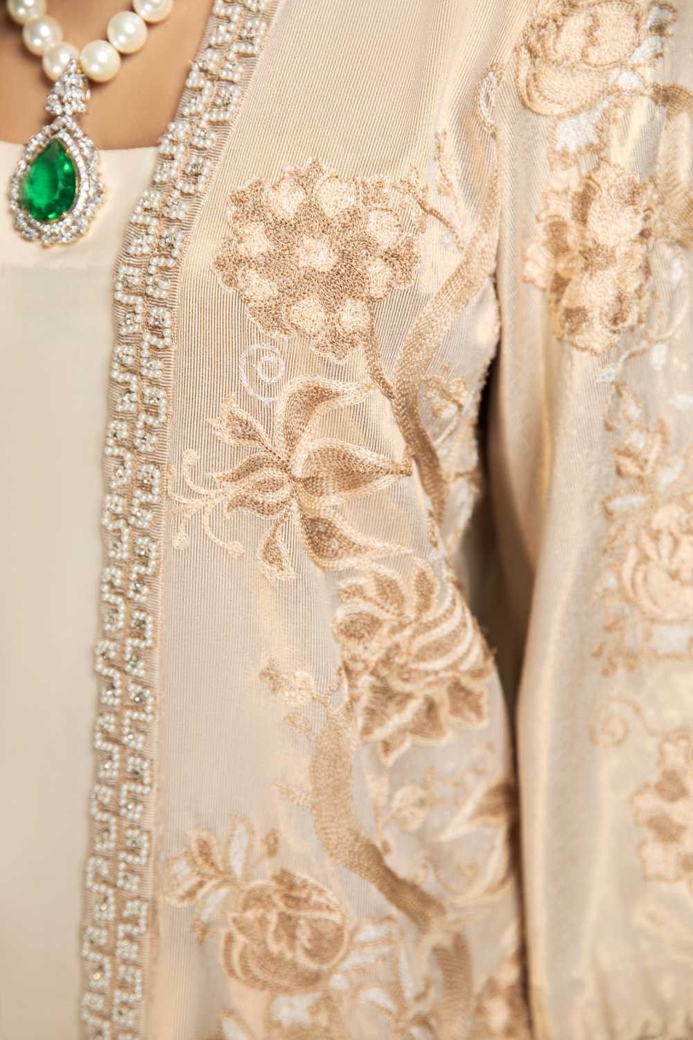 Maria | Ivory Gold Zari Co Ord Set