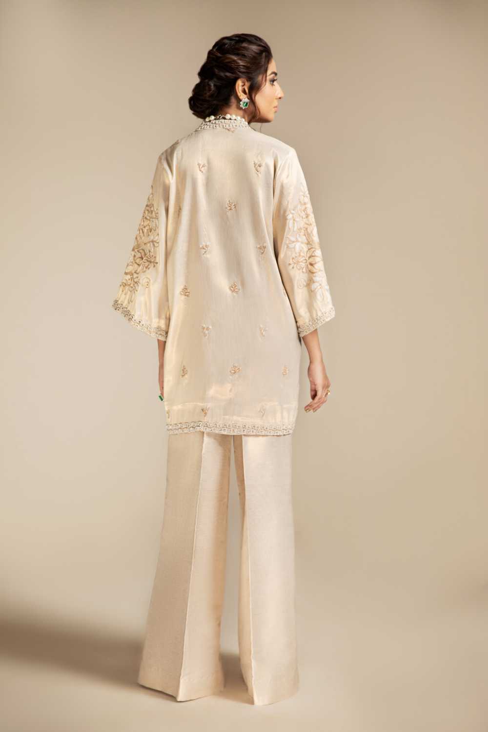 Maria | Ivory Gold Zari Co Ord Set