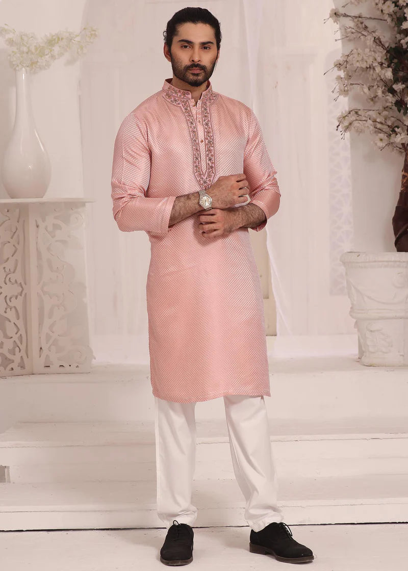 Cotton Candy Kurta Jamawar Set