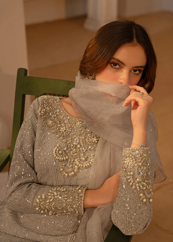 Sable | Silver Shimmer Moonlight Embellished Suit