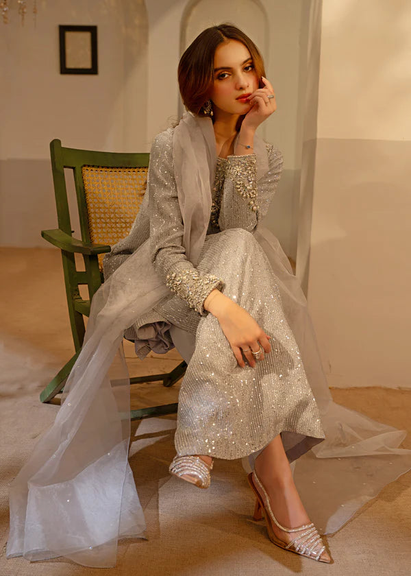 Sable | Silver Shimmer Moonlight Embellished Suit