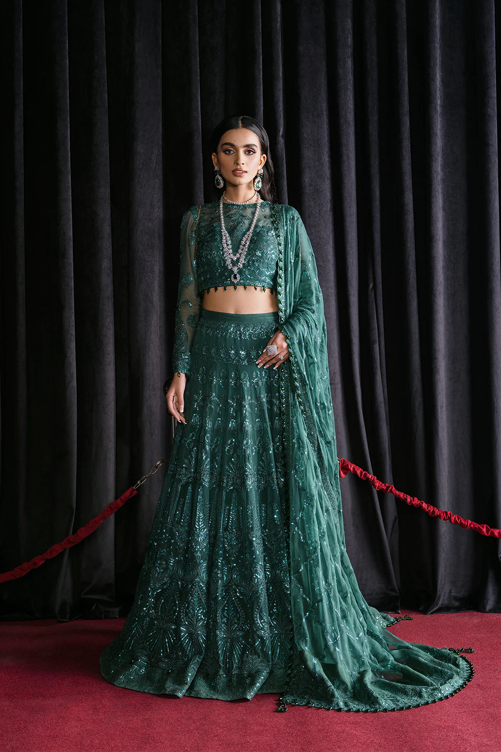 Imperial Ivy | Festive Wear Embroidered Lehenga