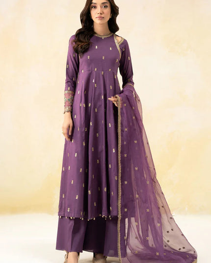 Maria B | Purple Embroidered Lawn Suit