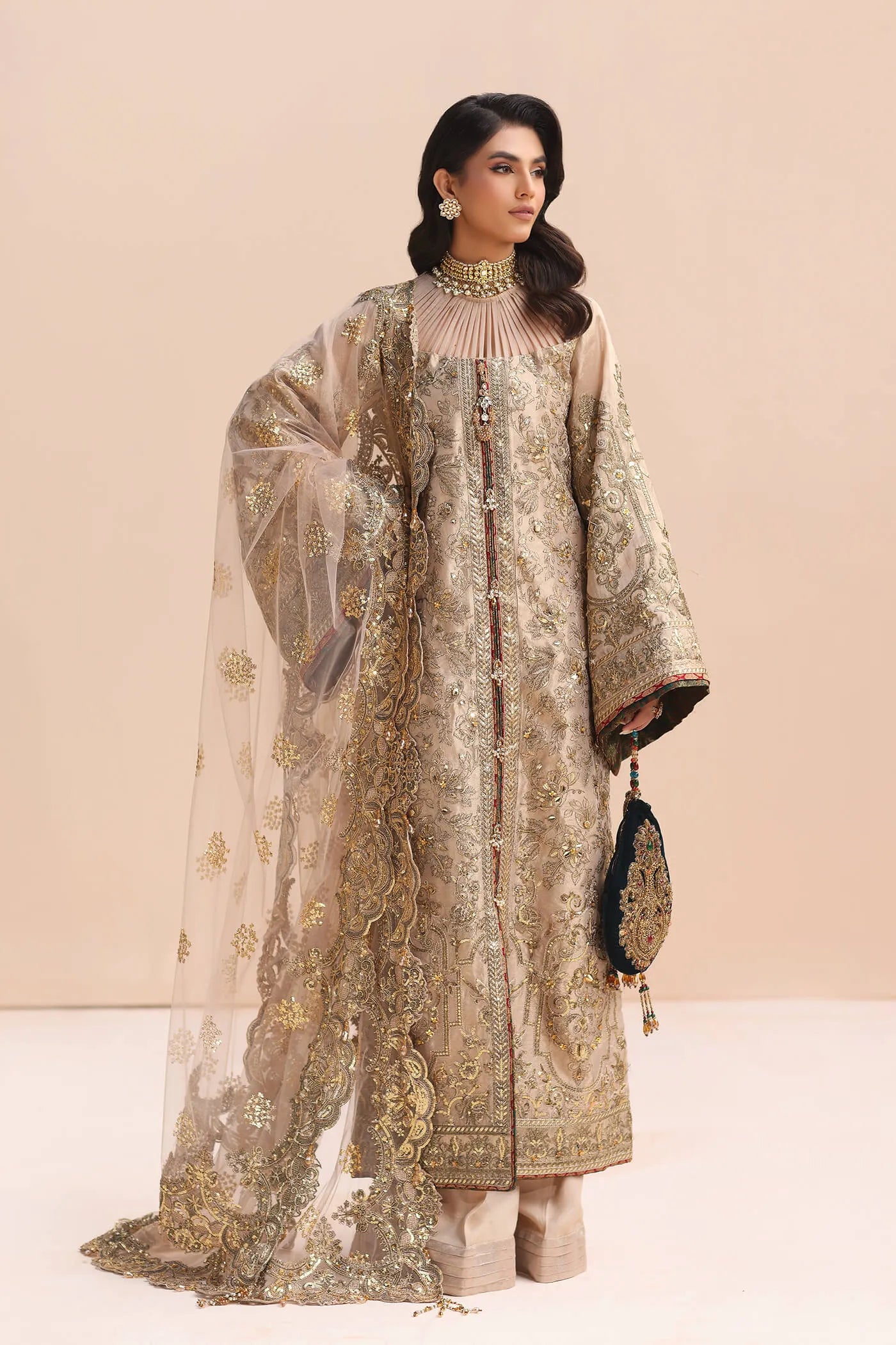 Divine Princess | Embroidered Hand Embellished Suit