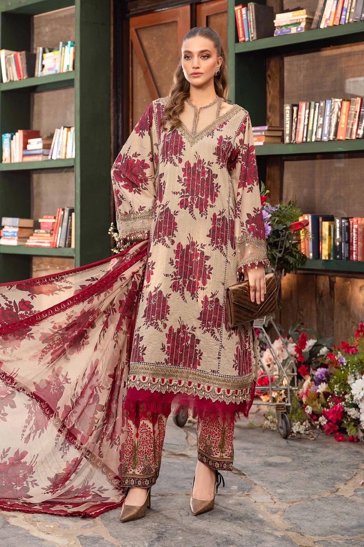 Maria B | Embroidered Lawn Set