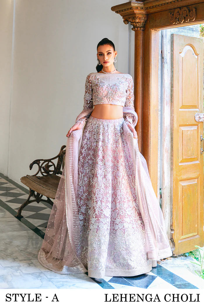 Saira Rizwan | Lilac Net Hand Embellished Lehenga
