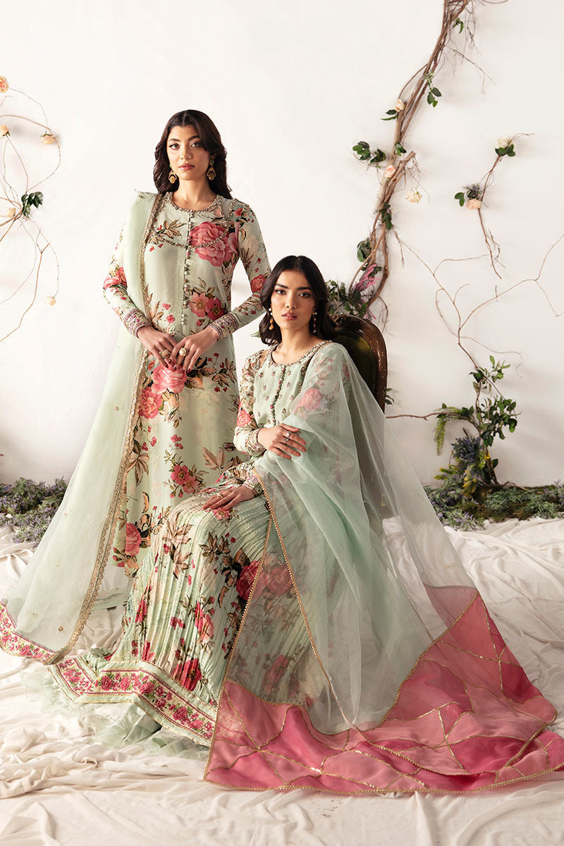Fiori | Green Raw Silk Embellished Dress