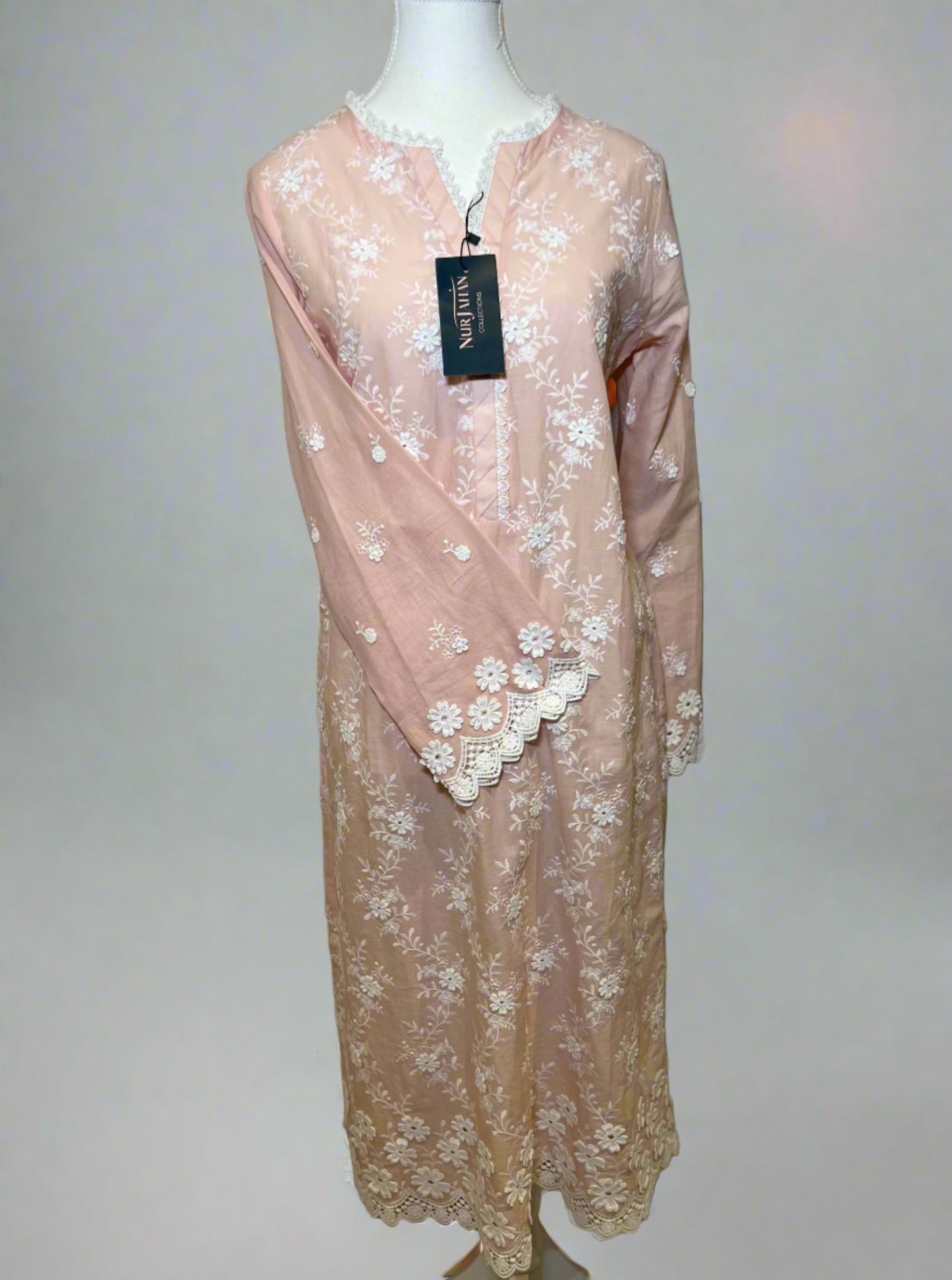 1 Piece | Lawn Embroidered 3D flowers Kurta