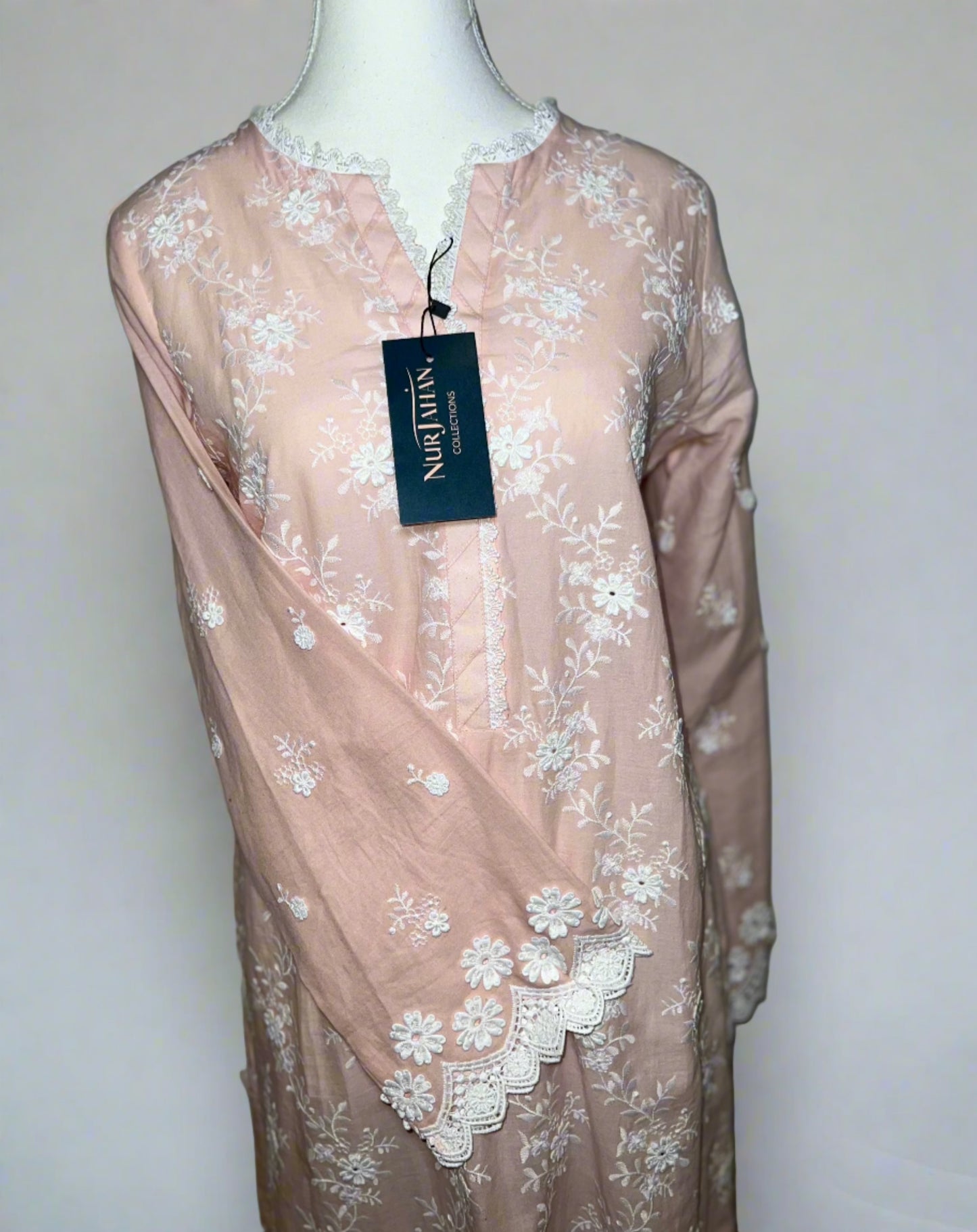 1 Piece | Lawn Embroidered 3D flowers Kurta