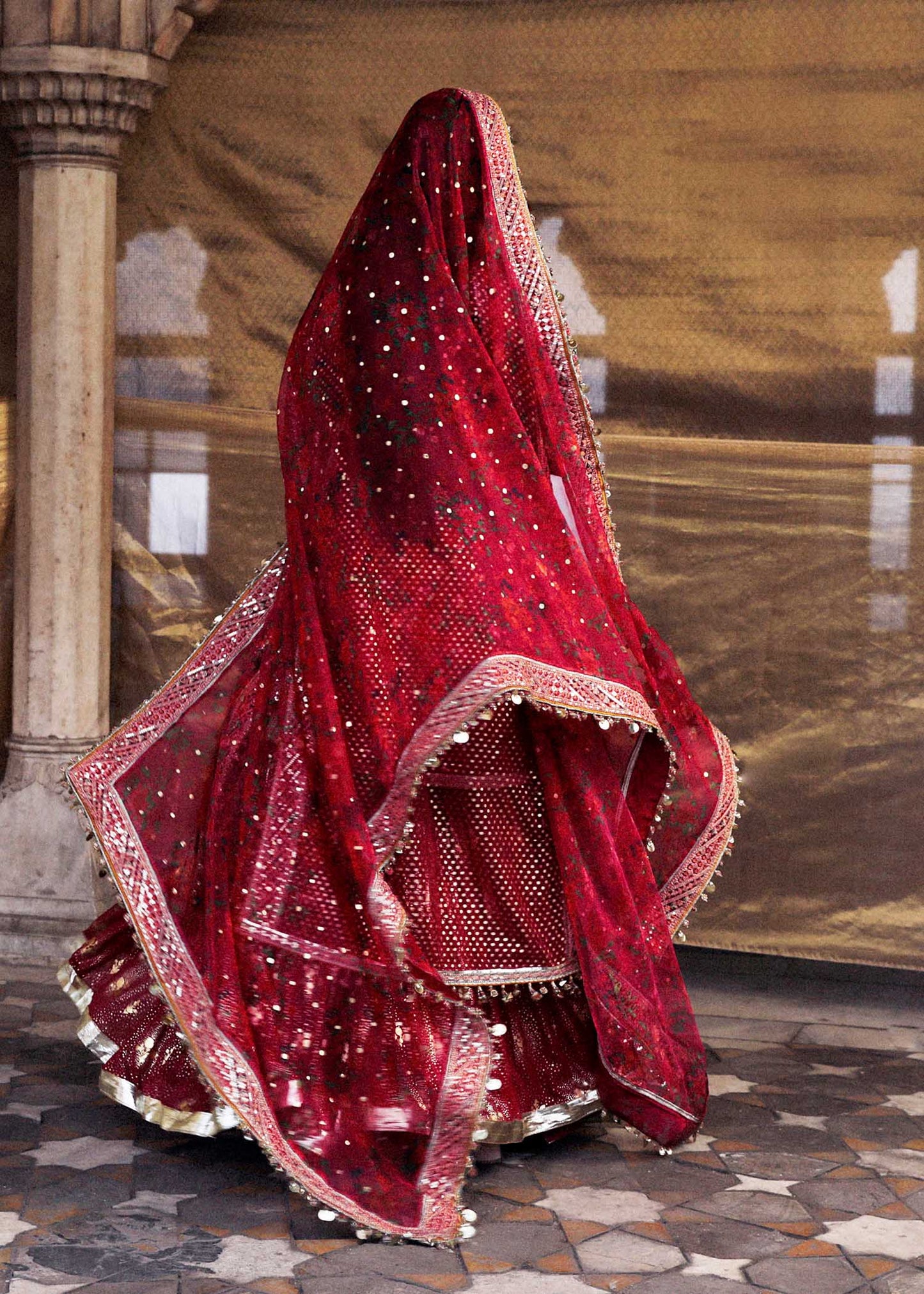 Hussain Rehar | Embroidered Organza Sharara