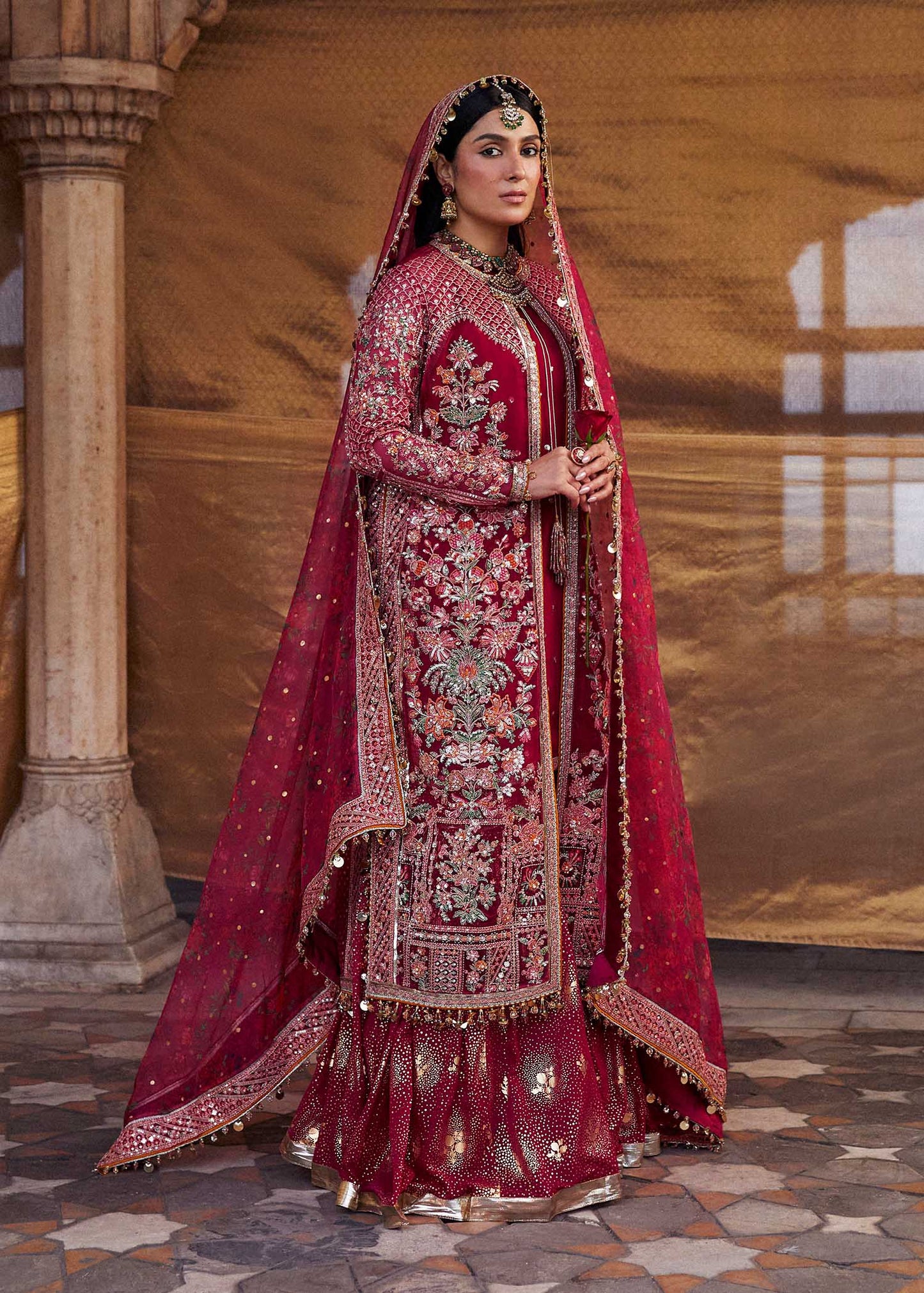 Hussain Rehar | Embroidered Organza Sharara