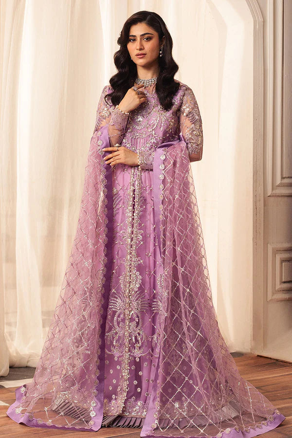 Mushq | Lilac Net Hand Embellished Dress