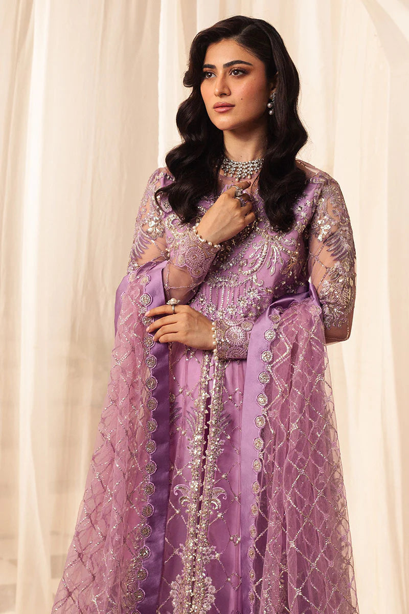 Mushq | Lilac Net Hand Embellished Dress