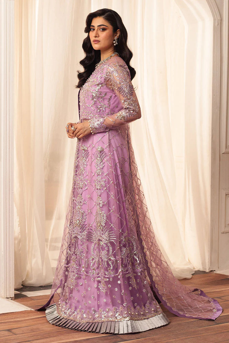 Mushq | Lilac Net Hand Embellished Dress