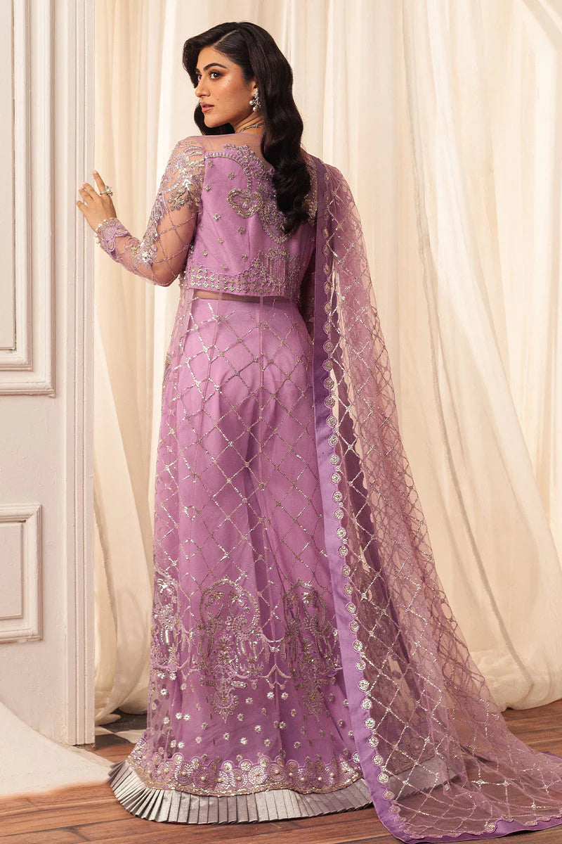 Mushq | Lilac Net Hand Embellished Dress