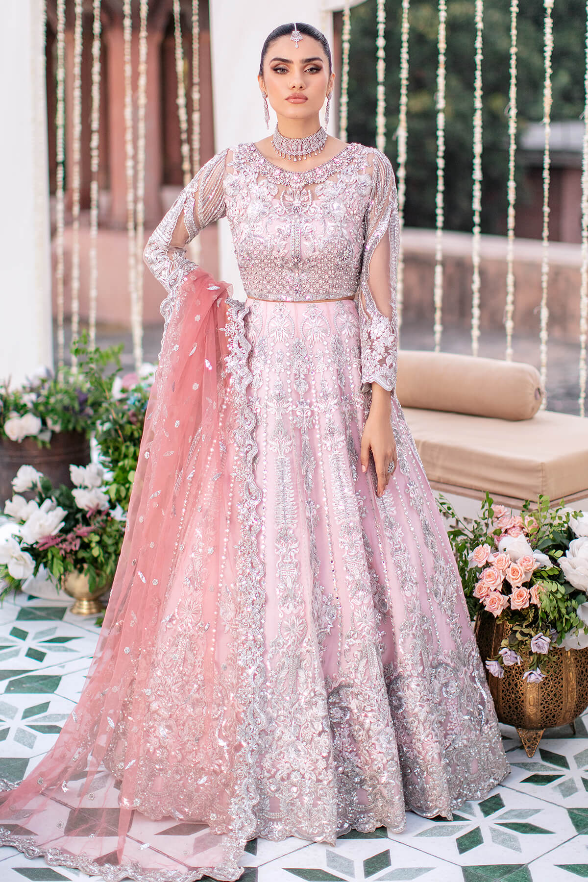 Nureh | Festive Wear Embellished Lehengha