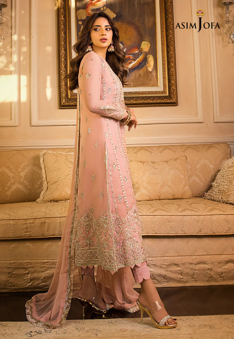 Asim Jofa | Embellished Chiffon Suit