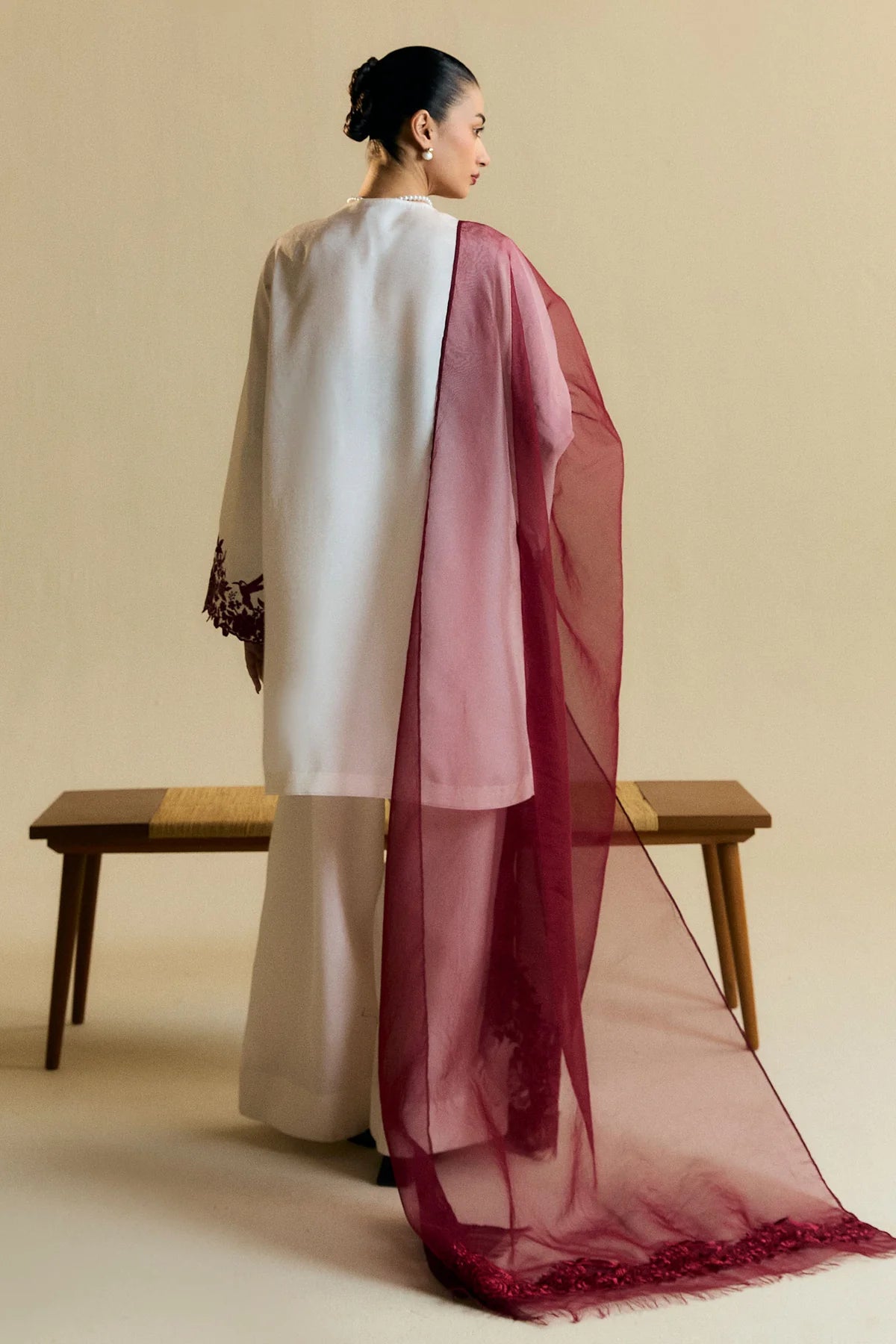 Zara ShahJahan | White Raw Silk Suit