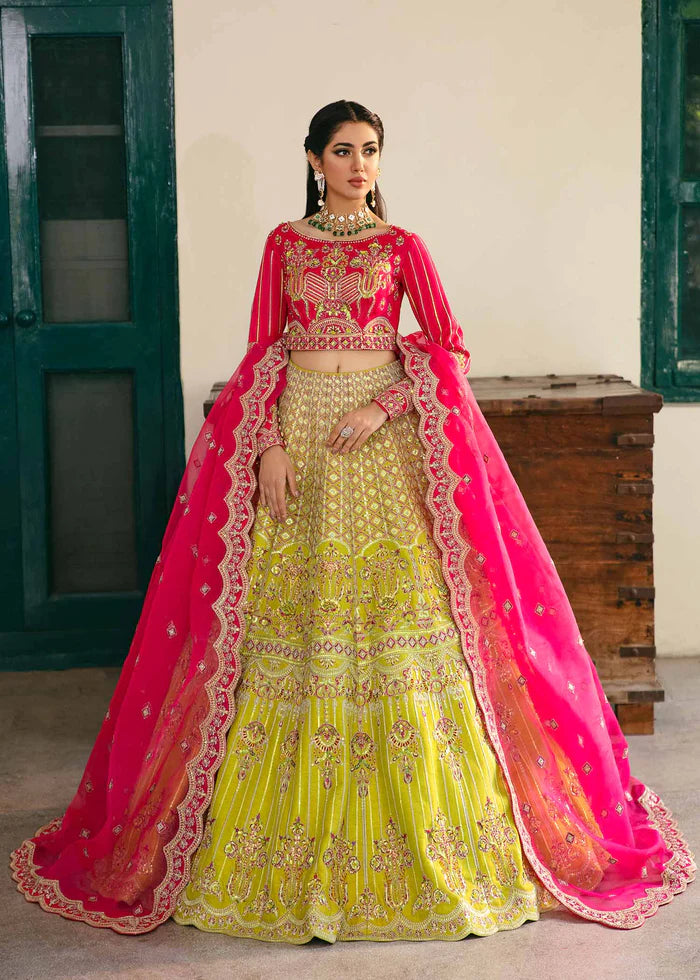 Elara | Embroidered Raw Silk Lehenga
