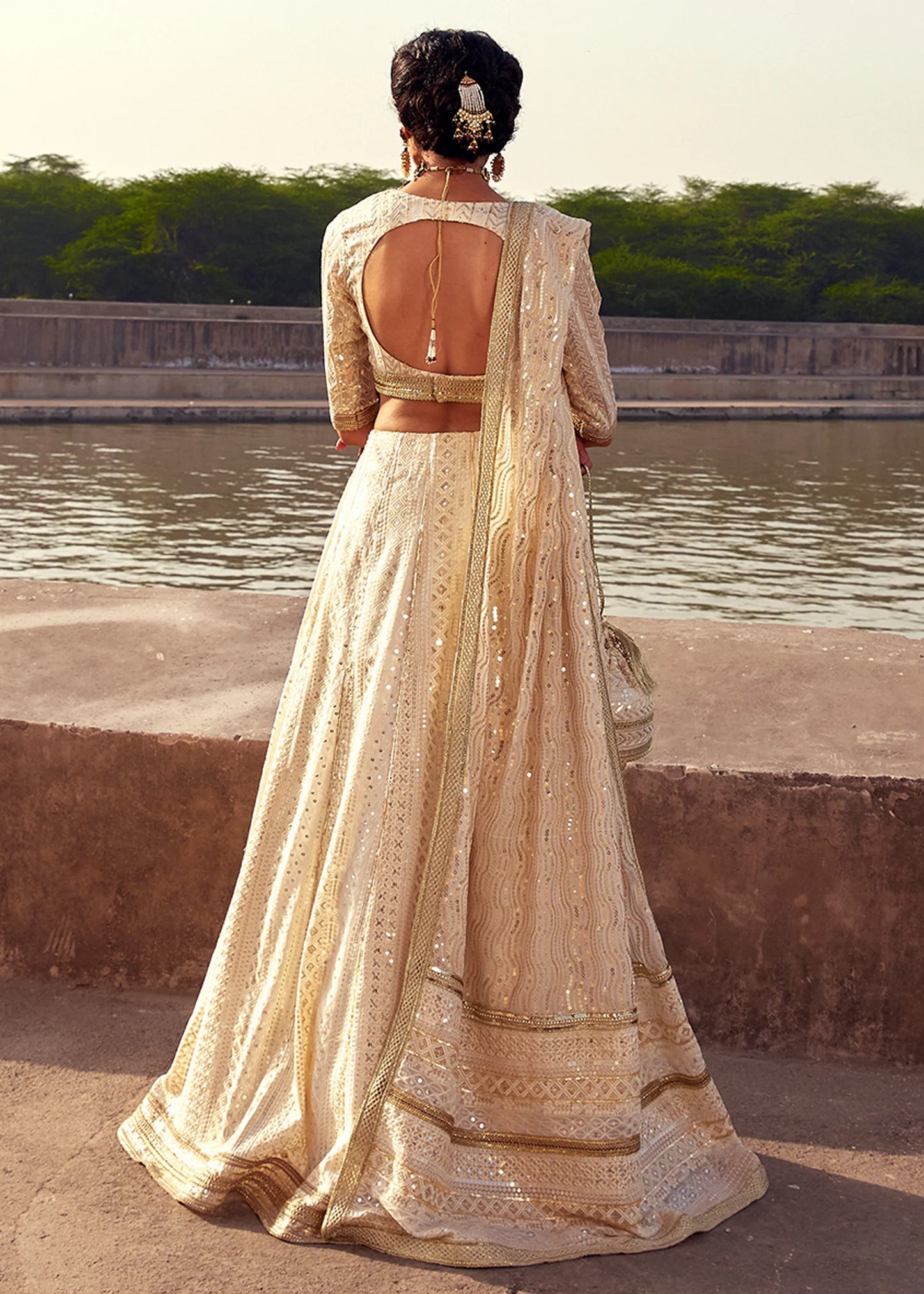 Jahan Ara | Chicken Kari Embellished Lehenga Choli