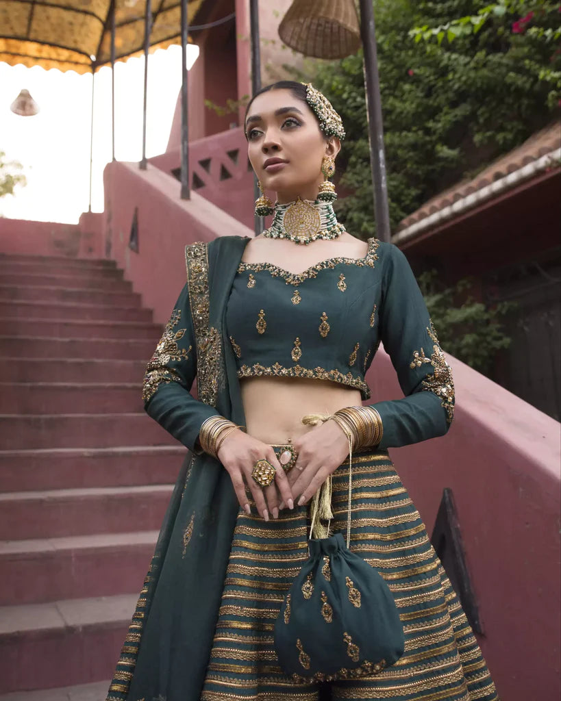 Shanara | Silk Embellished Lehenga