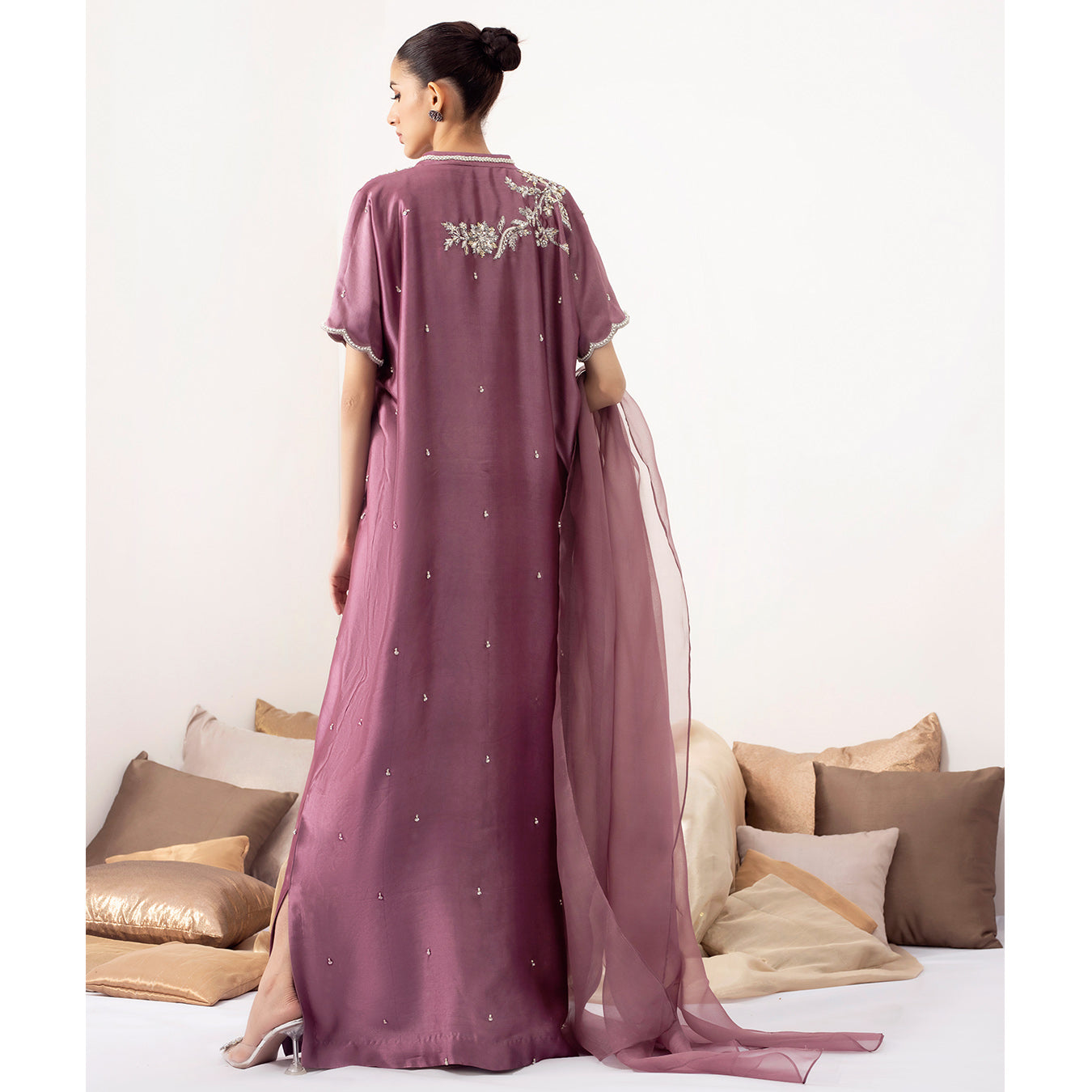 KAMEEL | Purple Embellished Kaftan