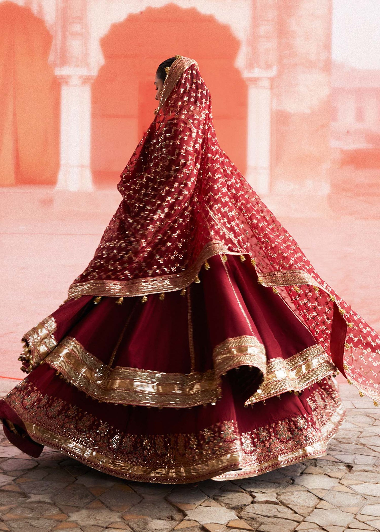 Hussain Rehar | Peshwas Embroidered Lehenga Dress