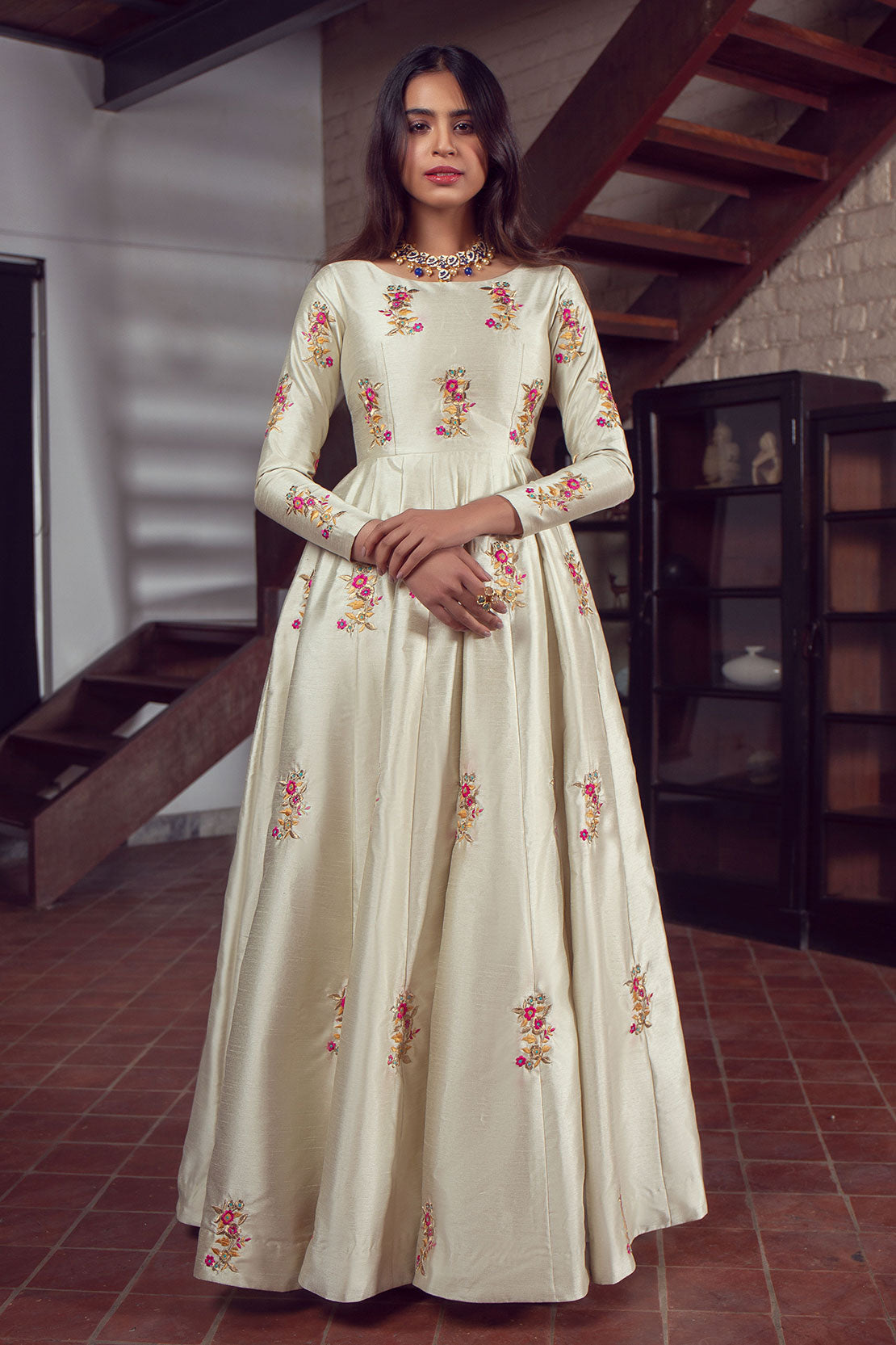 Naveena | Festive Wear Anarkali Dress