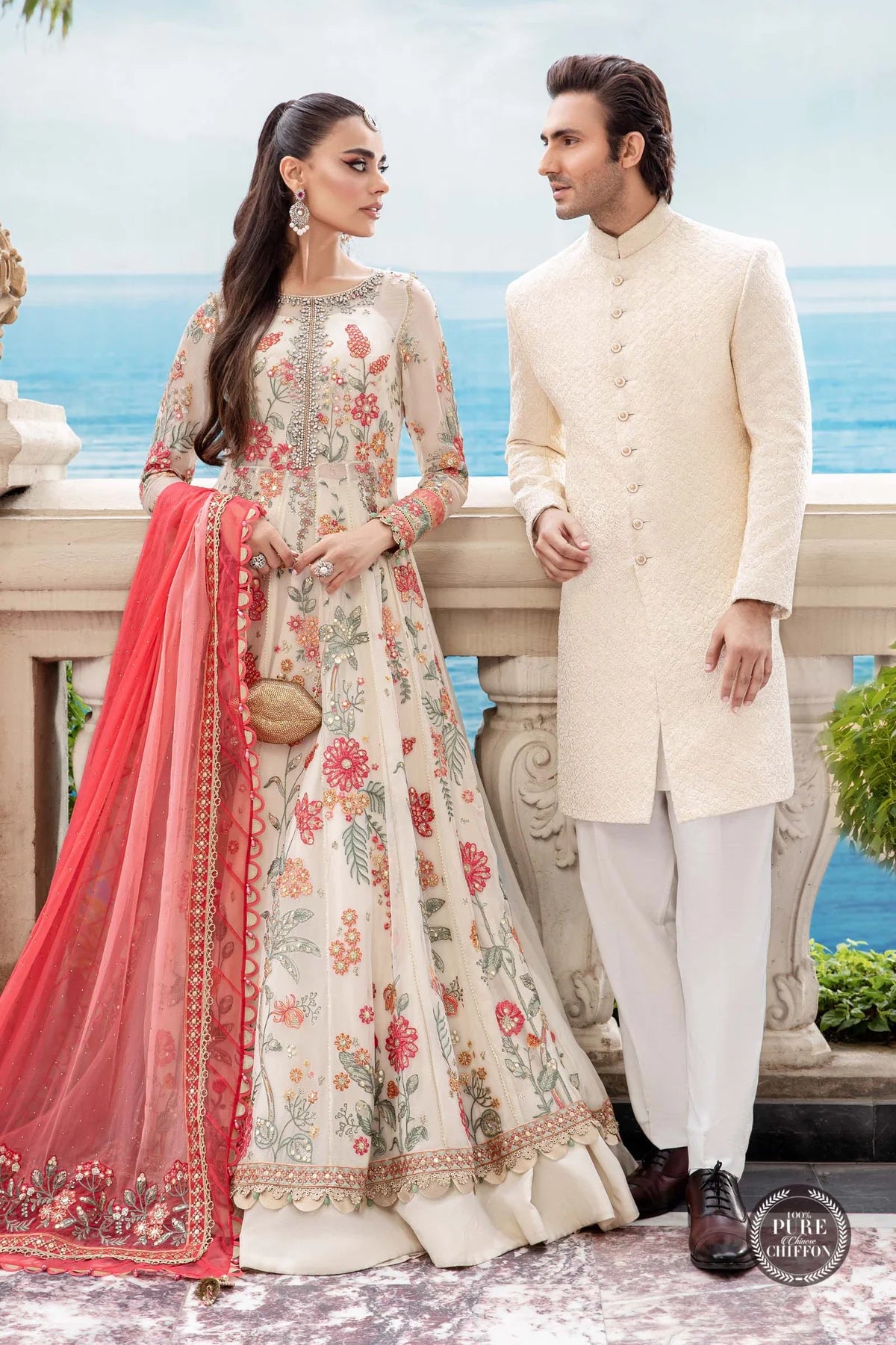 Maria B | Floral Chiffon Frock