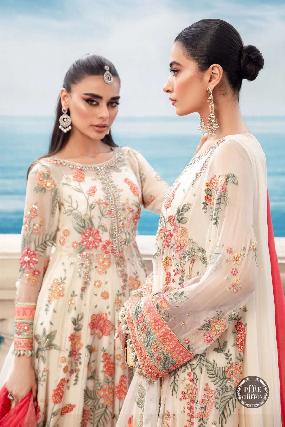 Maria B | Floral Chiffon Frock