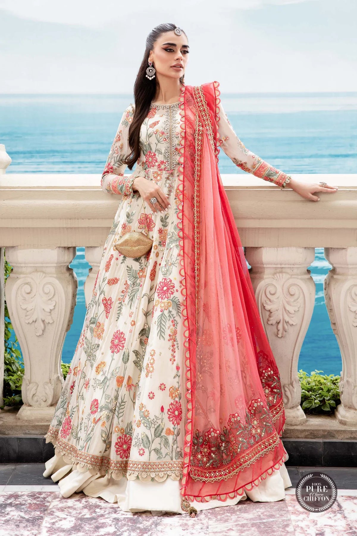 Maria B | Floral Chiffon Frock