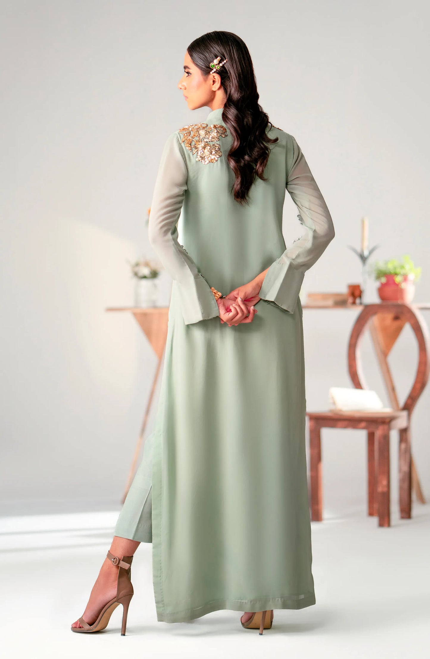 Diva | Chiffon Embellished Coord Set