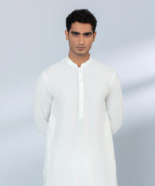 2 Piece | White Wash and Wear Kurta Shalwar