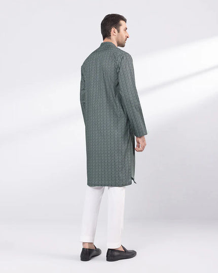 1 Piece | Blue Printed Cotton Kurta