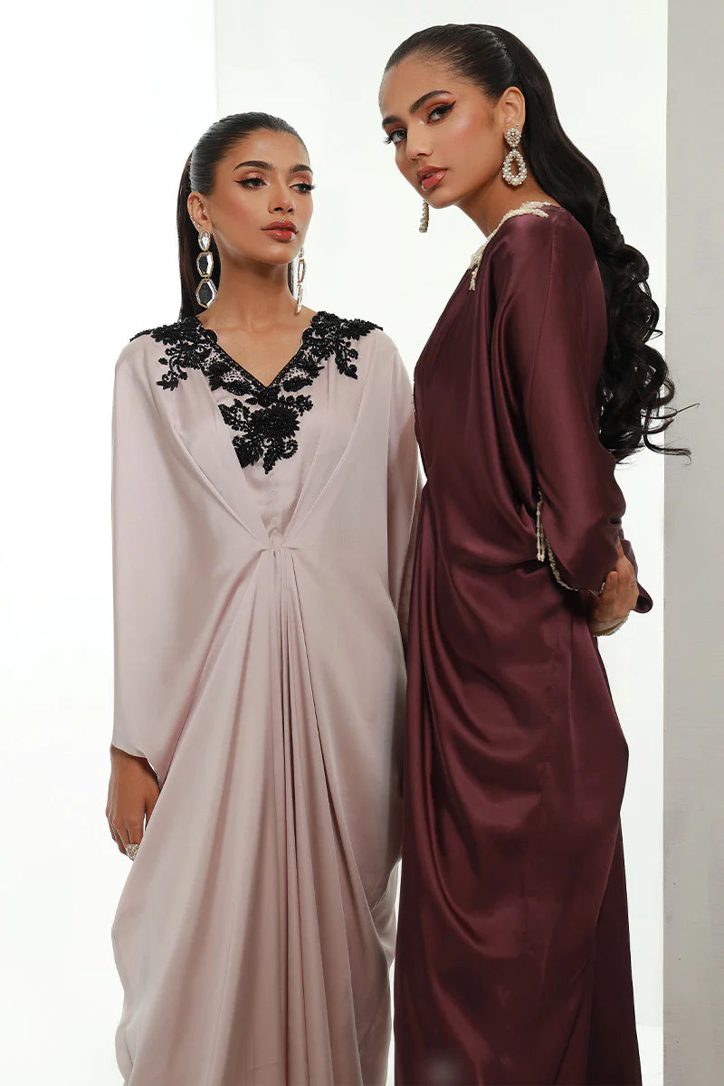Mulberry | Plum Embellished Kaftan