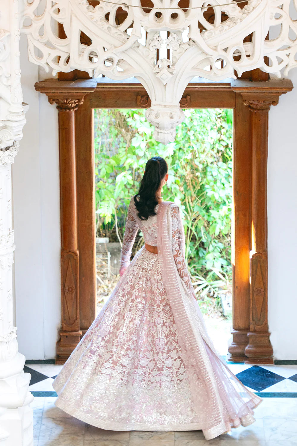 Saira Rizwan | Lilac Net Hand Embellished Lehenga