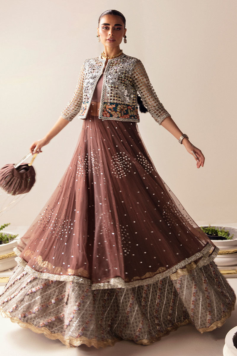 Nusret | Net Embellished Jacket Lehenga