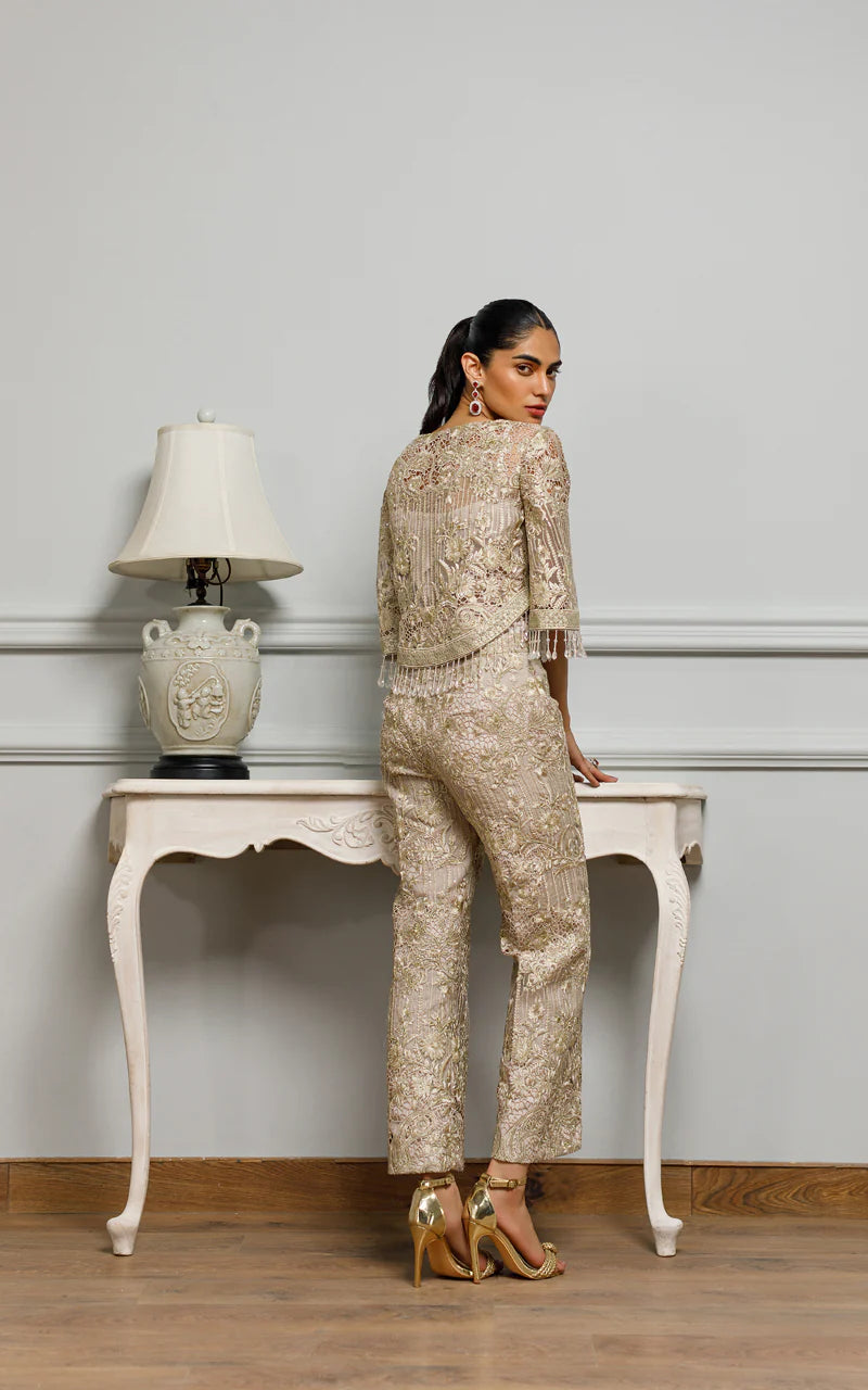 Chanchal | Organza Embroidered Co Ord Set