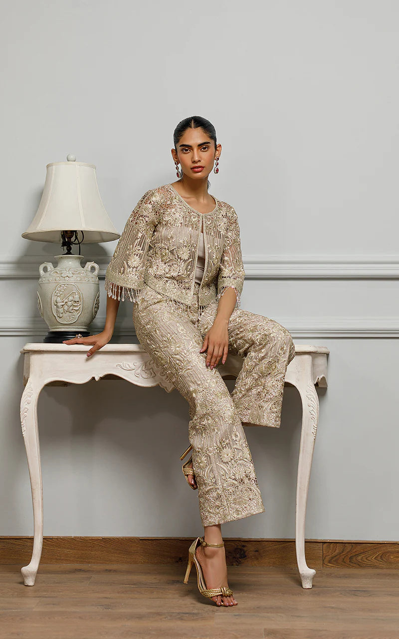 Chanchal | Organza Embroidered Co Ord Set