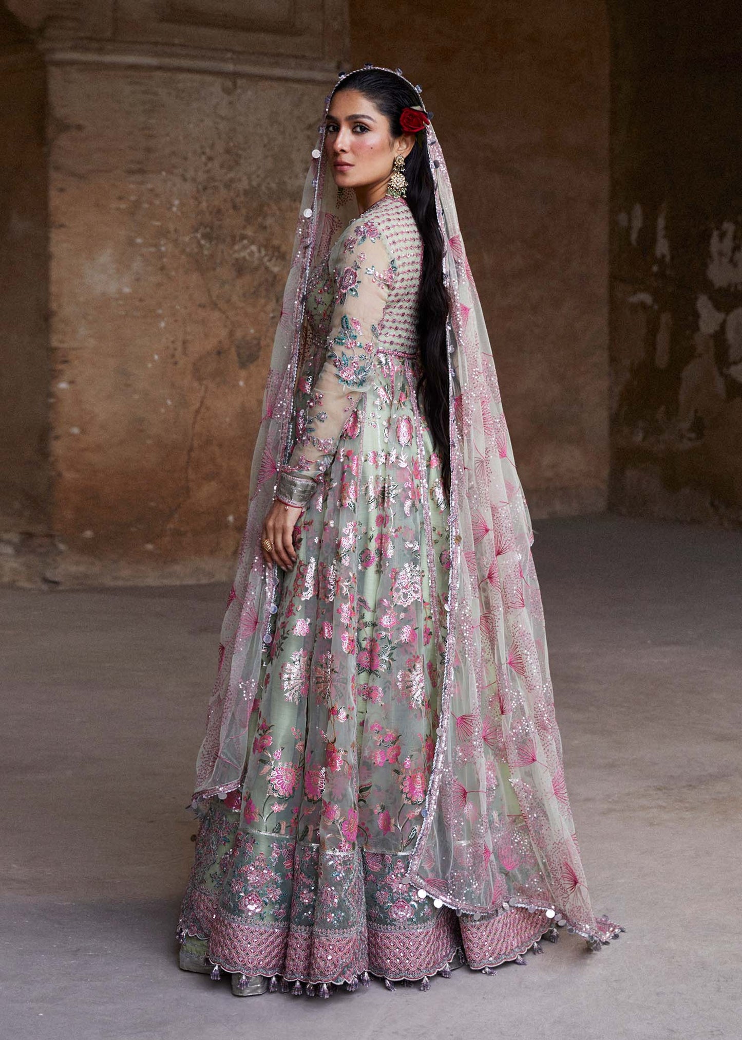 Hussain Rehar | Peshwas Embroidered Lehenga Choli