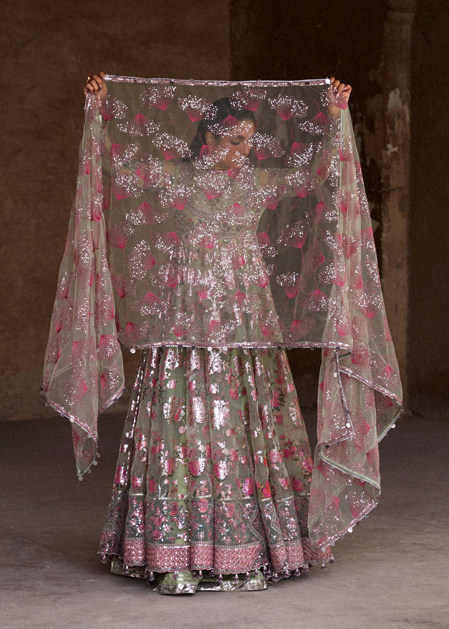 Hussain Rehar | Peshwas Embroidered Lehenga Choli
