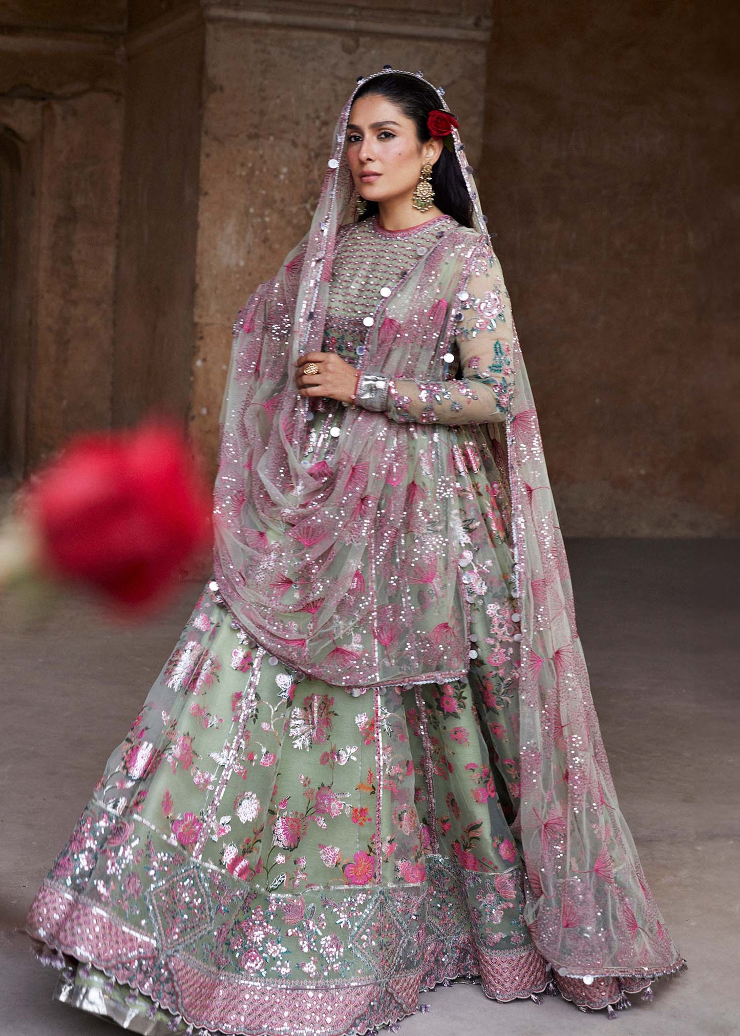 Hussain Rehar | Peshwas Embroidered Lehenga Choli