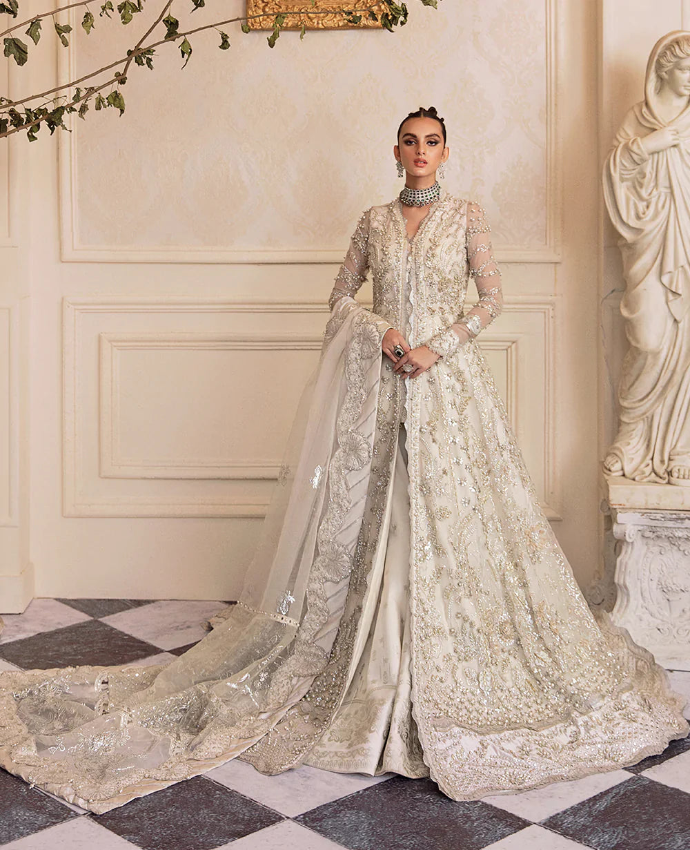 Republic | Ivory Organza Embellished Embroidered Lehenga Gown