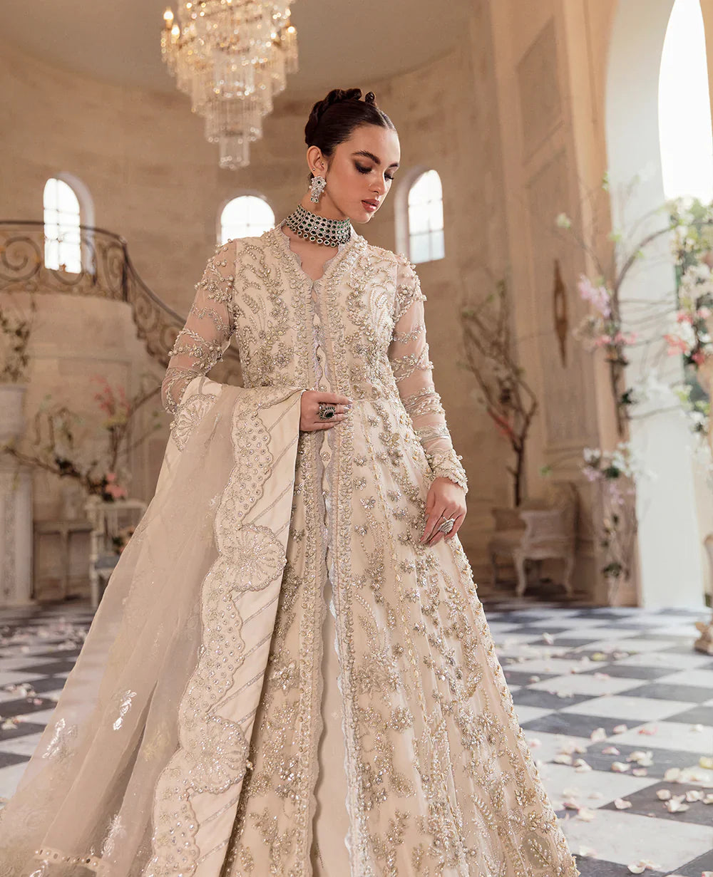 Republic | Ivory Organza Embellished Embroidered Lehenga Gown