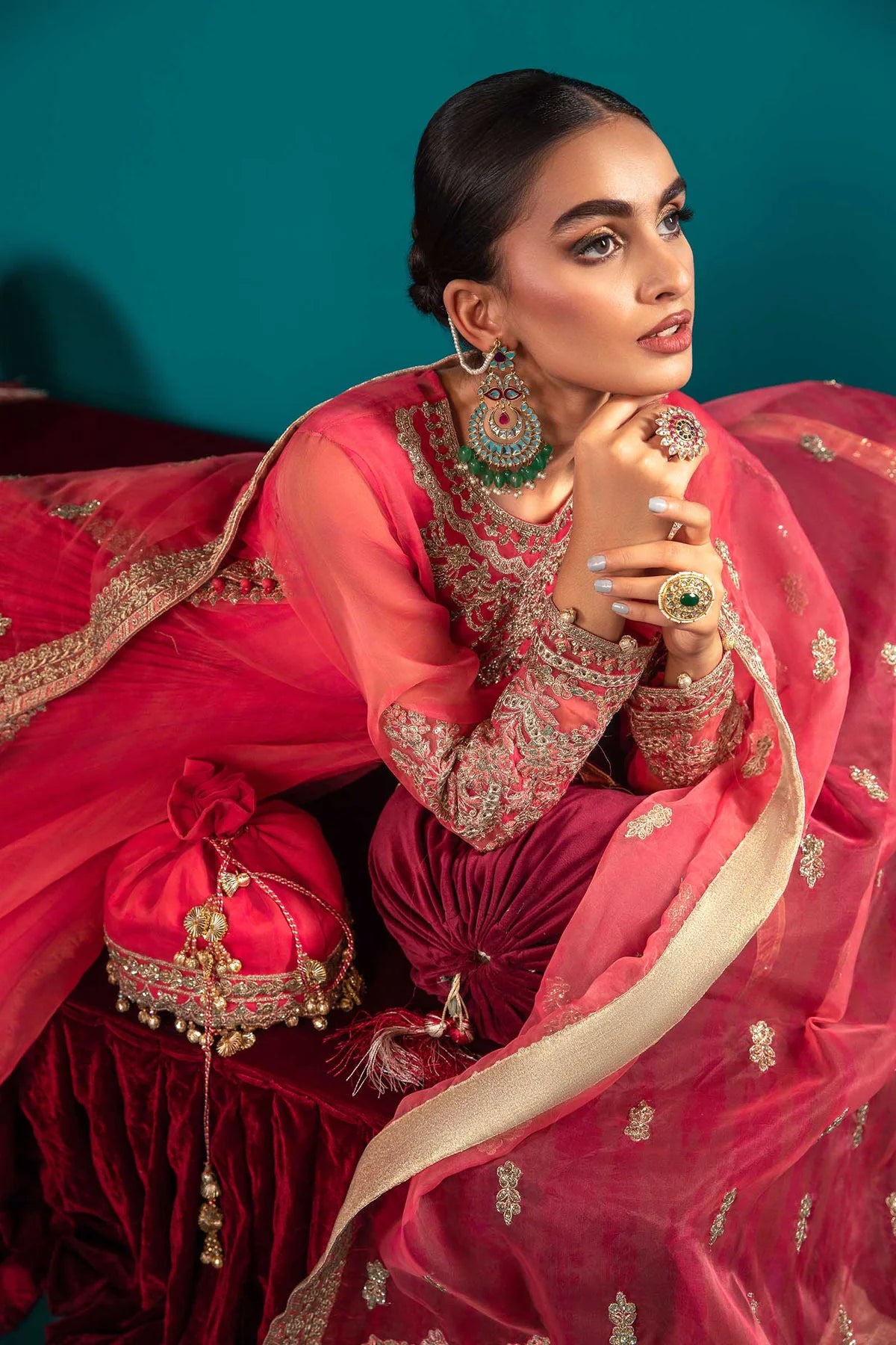 Maria B | Luxury Formals Embroidered Organza Sharara