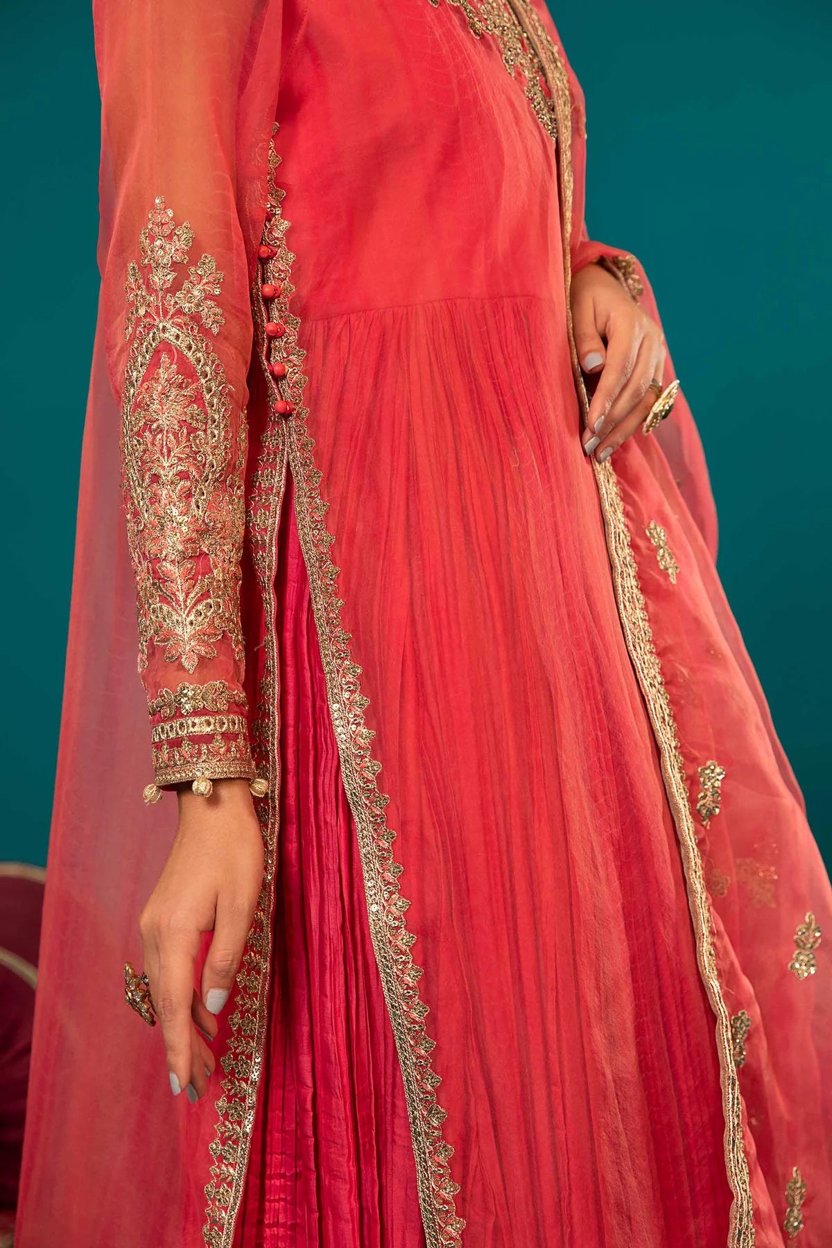 Maria B | Luxury Formals Embroidered Organza Sharara