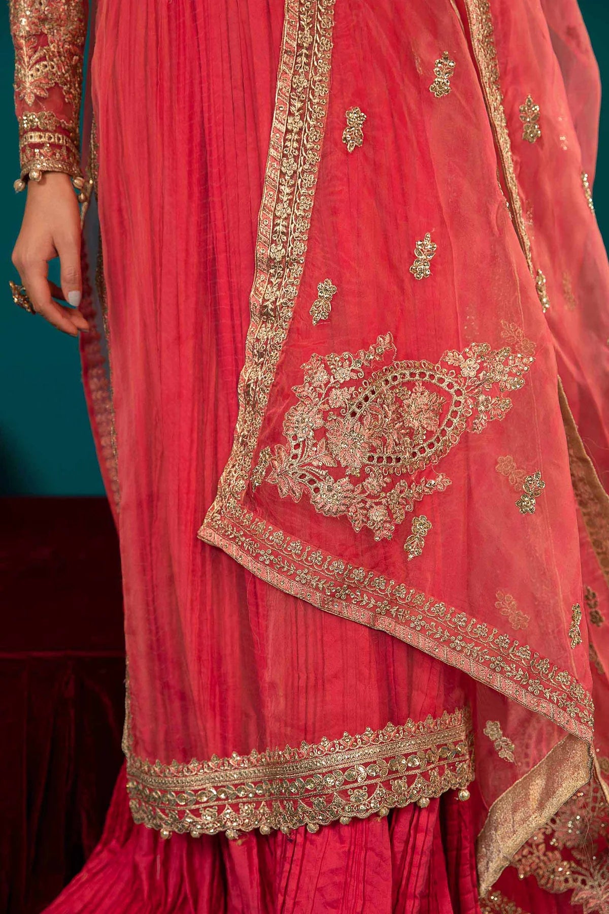 Maria B | Luxury Formals Embroidered Organza Sharara